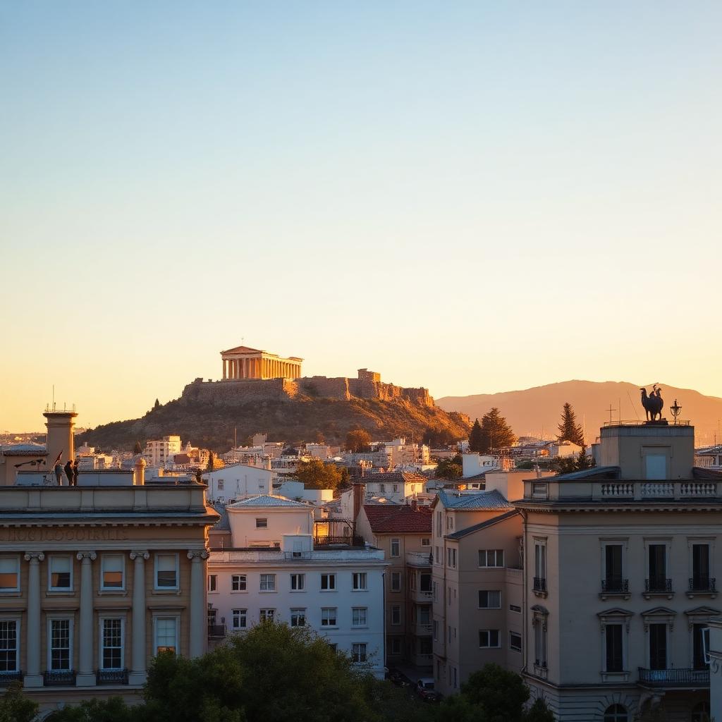Πανοραμική άποψη της Αθήνας με την Ακρόπολη